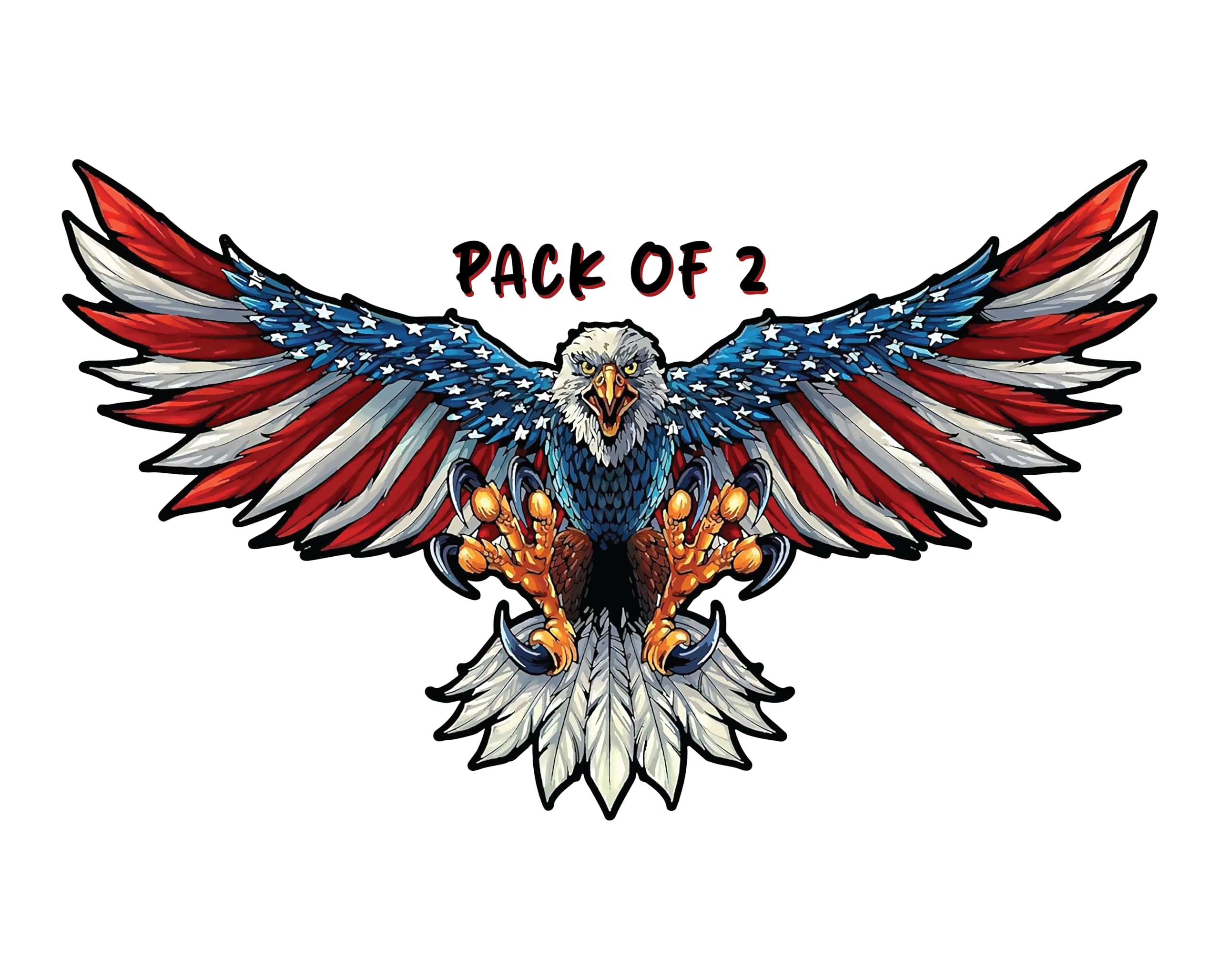 IMPERIAL VIBES – American Eagle Emblem Sticker – Vinyl Sticker for Car, Truck, and Van – Indoor and Outdoor Use – Waterproof Decal for Laptop and