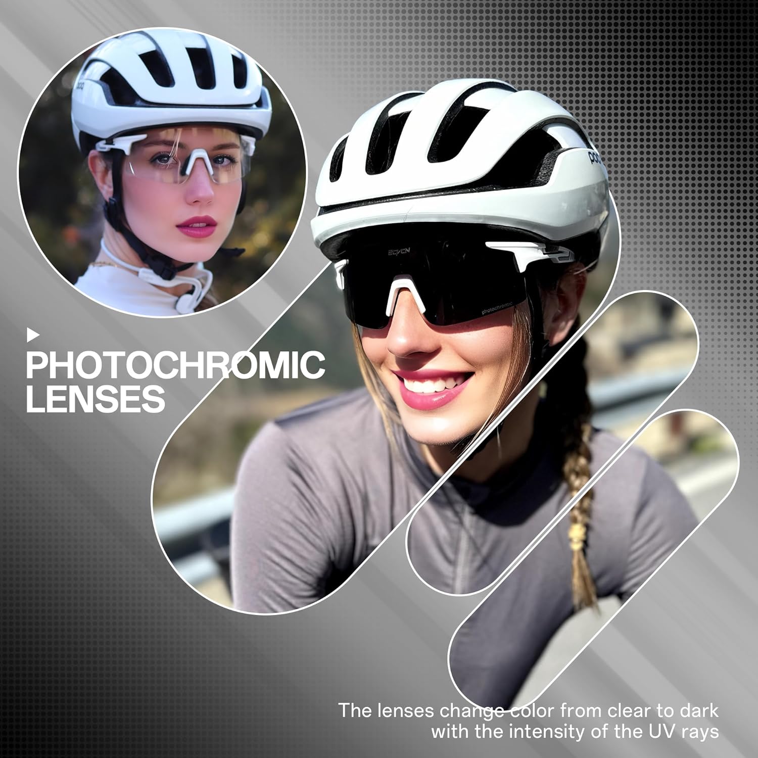 SCVCN Photochromic Cycling Glasses Sports Sunglasses Men Women Clear Bicycle MTB UV400 Protection TR90 Frame Bike - Image 2