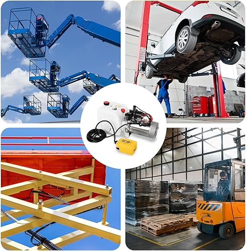 Miniatura 29 de Bomba hidráulica de 8 cuartos de galón 12V DC Unidad de potencia hidráulica de doble efecto con depósito de metal Bomba de energía hidráulica