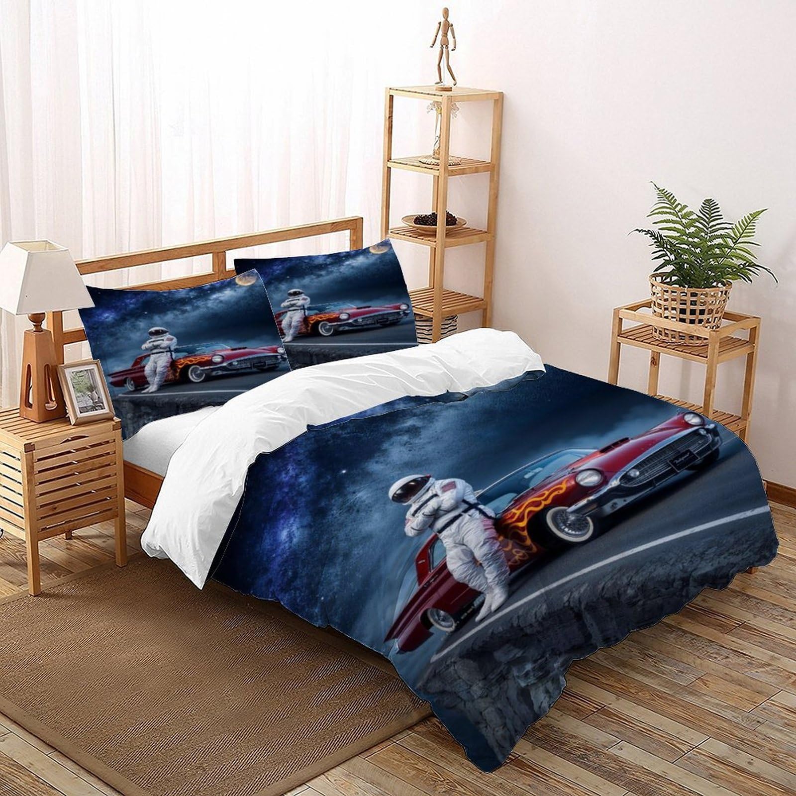 Housse de couette starry sky anti-pli grand lit super king