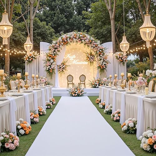 Miniatura 4 de Manteles de elastano marfil para mesas rectangulares de 8 pies, mantel elástico de 8 pies con falda para fiestas, bodas, cumpleaños, banquetes, baby