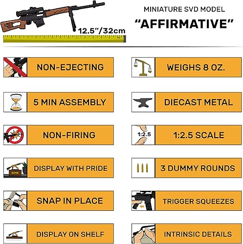 Miniatura 6 de GoatGuns Modelo SVD Dragunov en miniatura  Kit de construcción de metal fundido a presión a escala 13