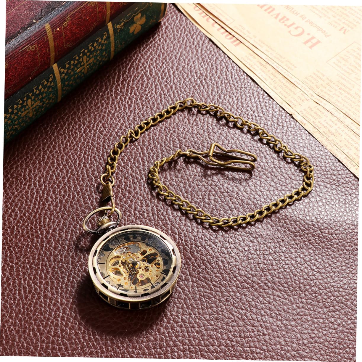 Mikikit durchbrochen Vintage Taschenuhr, Gold, mechanisch, mit Handaufzug