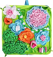 Qxsnuvvlg Snuffle Mat for Dogs 19.7x19.7'' - Interactive Slow Feeder Puzzle Toy, Foraging Mat for Mental Stimulation & Easy Clean