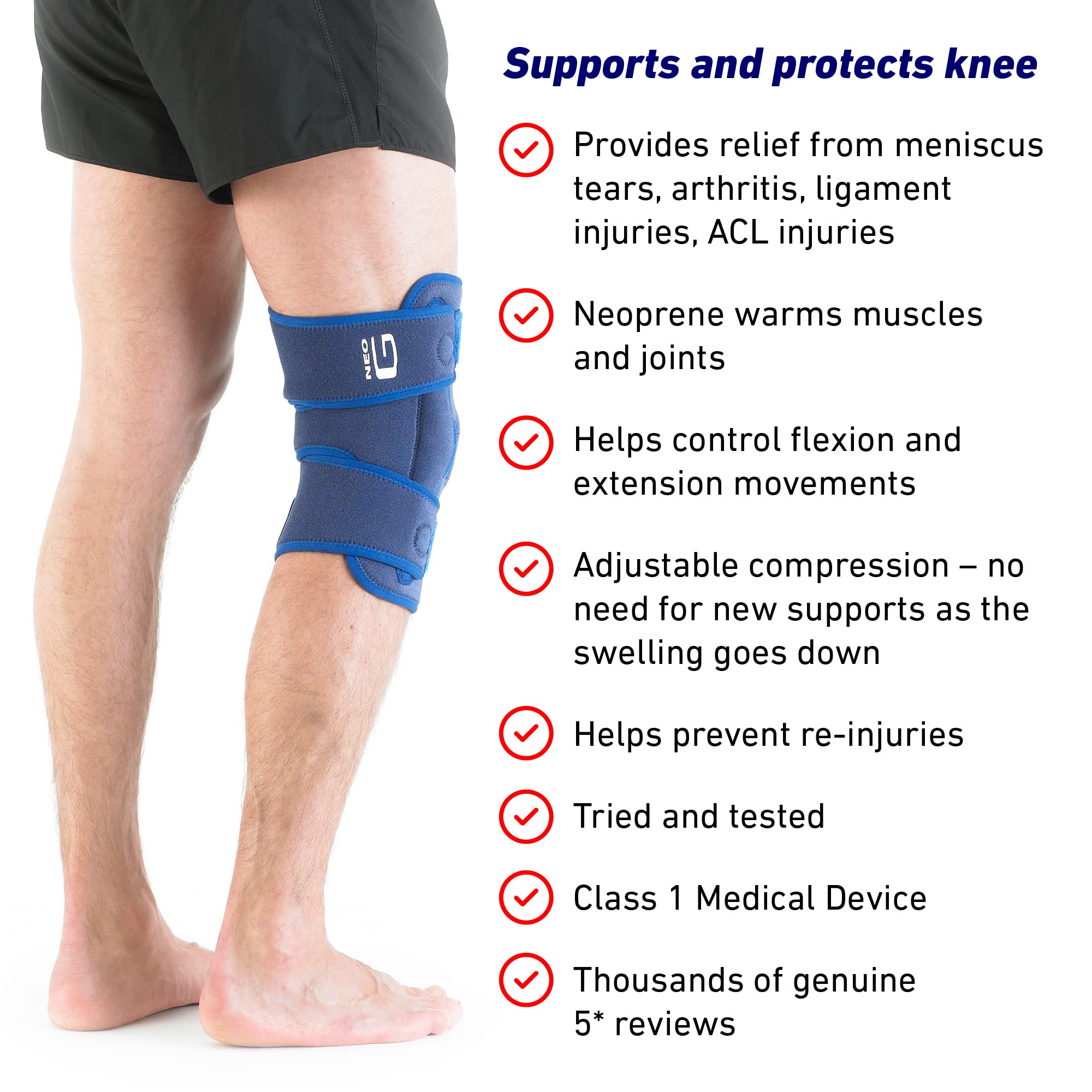 Neo G Knee Support Hinged Knee Brace for Meniscus Tear, Arthritis