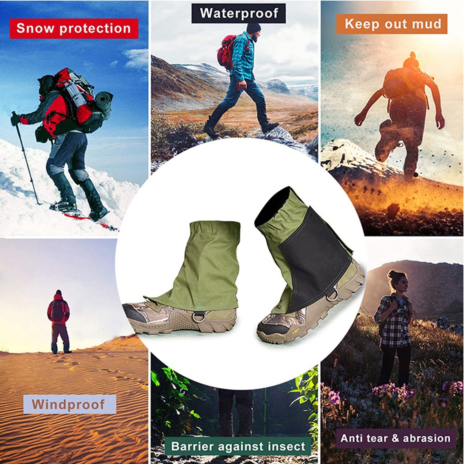 Polainas For Piernas,Leggings Protección Contra Mordeduras De Serpiente,Polainas For Nieve Caminar Escalada Polainas Actividad Al Aire Libre Cubierta For Piernas Proteger For Adultos Hombres Mujeres