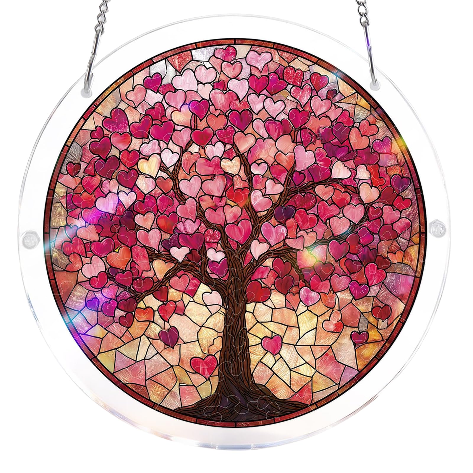 Acrylic Jigsaw Puzzle Suncatcher | 83 Pieces Acrylic Puzzles Suncatchers For Windows Hanging | Stained Glass Window Puzzle Sun Catcher For Adult | Aesthetic Diy Arts & Crafts For Home Decor