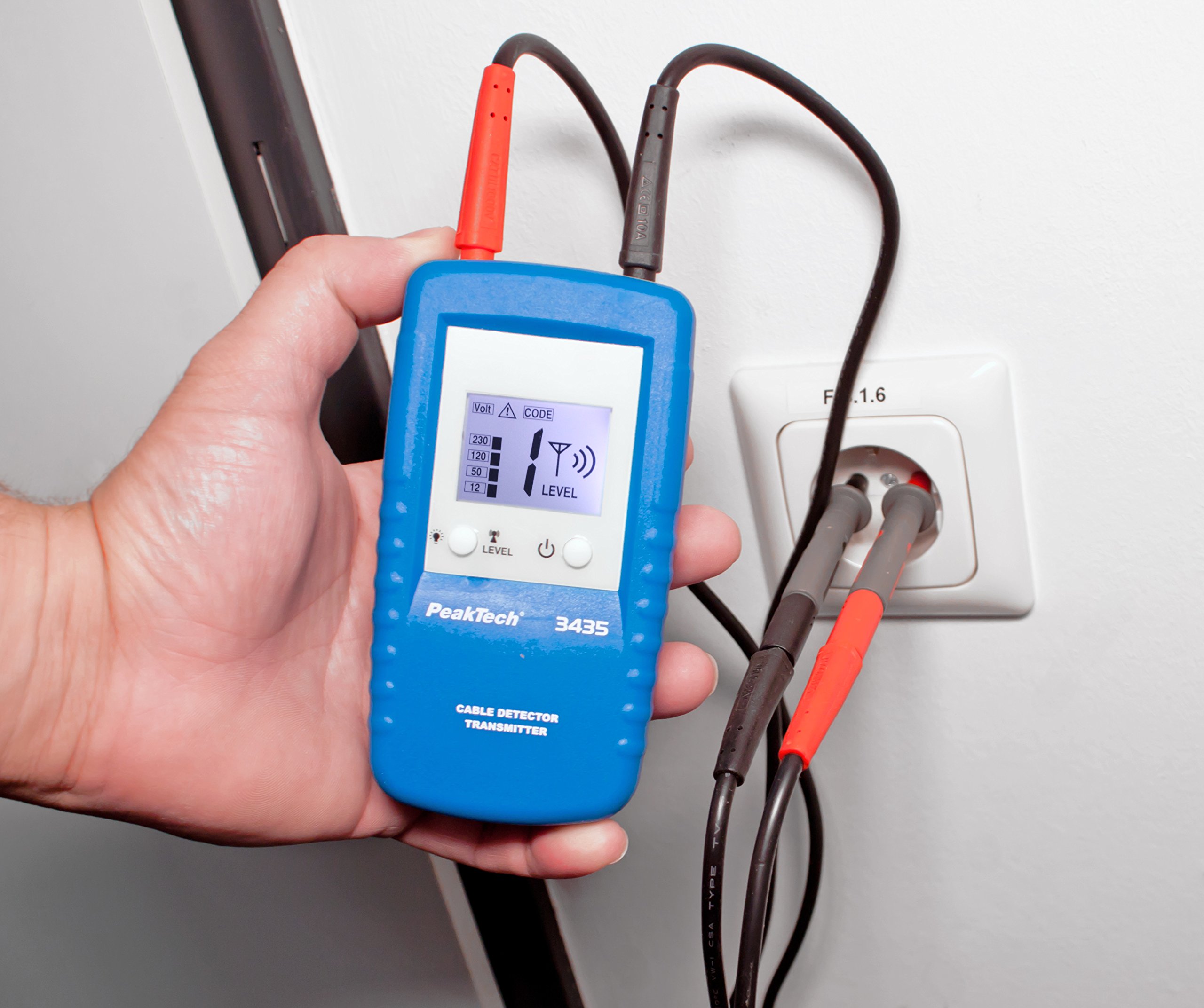 PeakTech P 3435tr trasmettitore di riserva per 3435 accensione Such dispositivo – Accensione Finder – Dispositivo di Localizzazione con misura di tensione e regolabile e canali kennung
