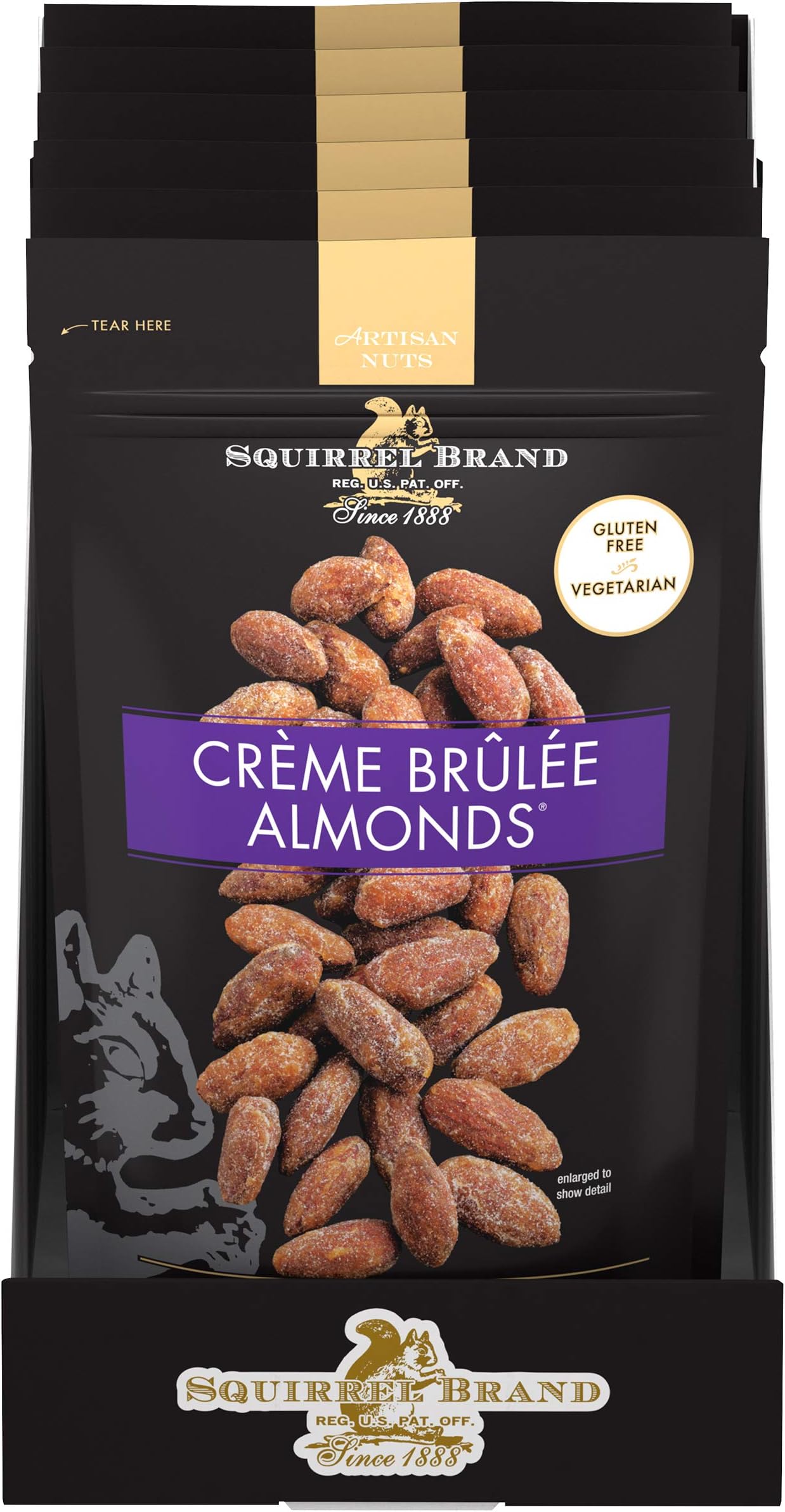 Crème Brûlée Almonds, 3.5 Ounces (Pack of 6), Gluten Free, Vegetarian