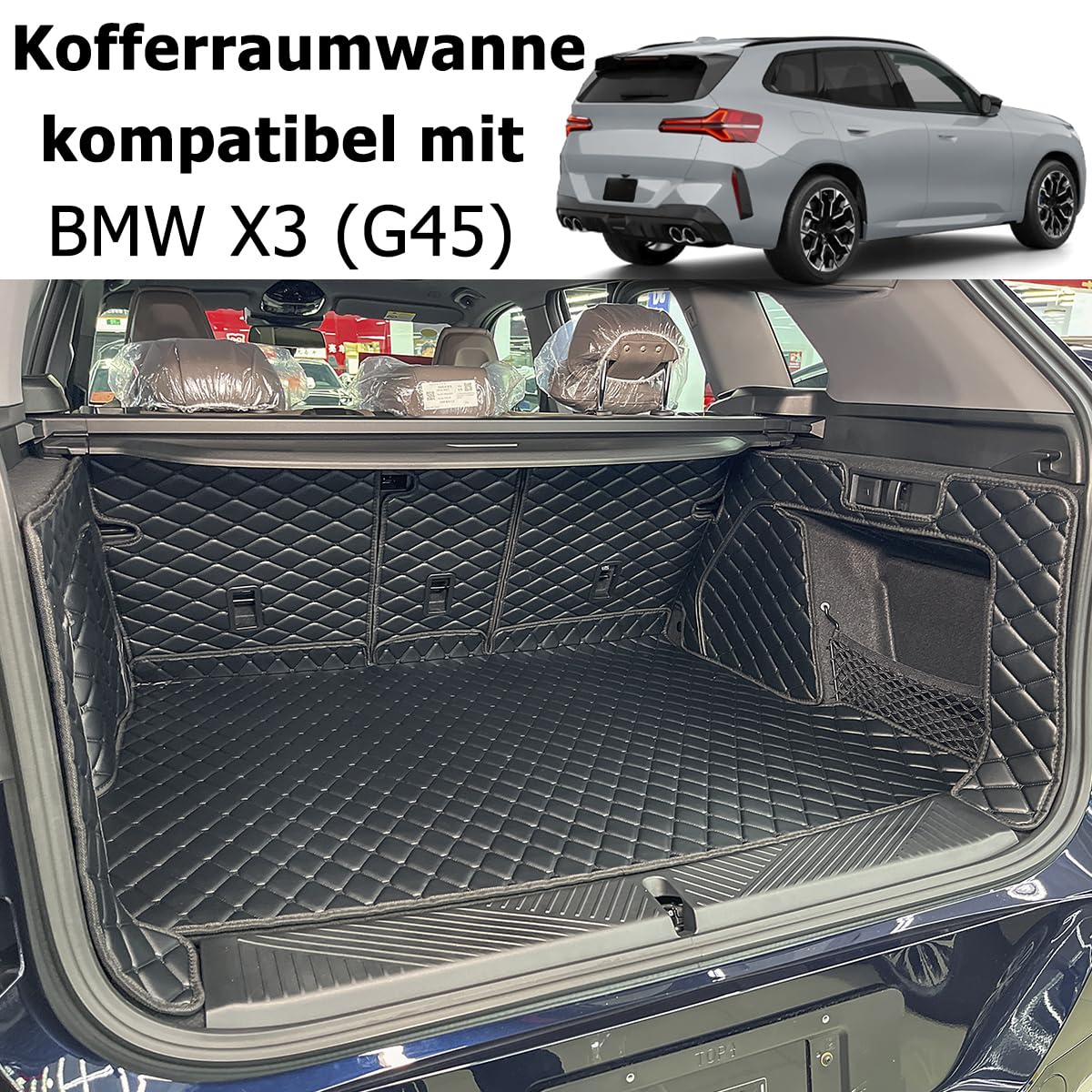 Kofferraumwanne für BMW X3 (G45) 2024-2026 Kofferraummatte | Kofferraum schutzmatte