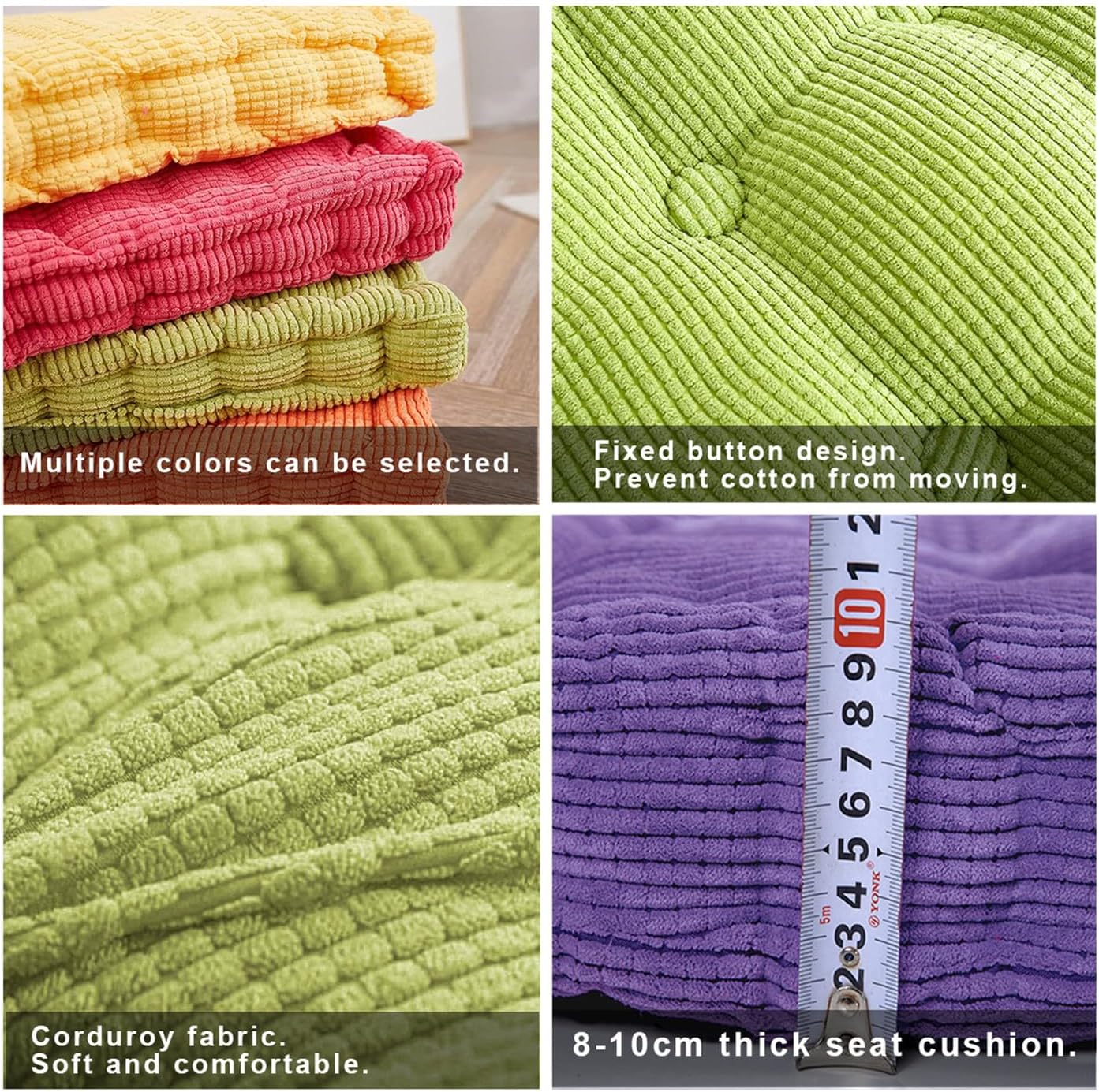 ミニクッション 贅沢な厚手ベルベットベンチクッション 8cm パッド入り ソフトコットン