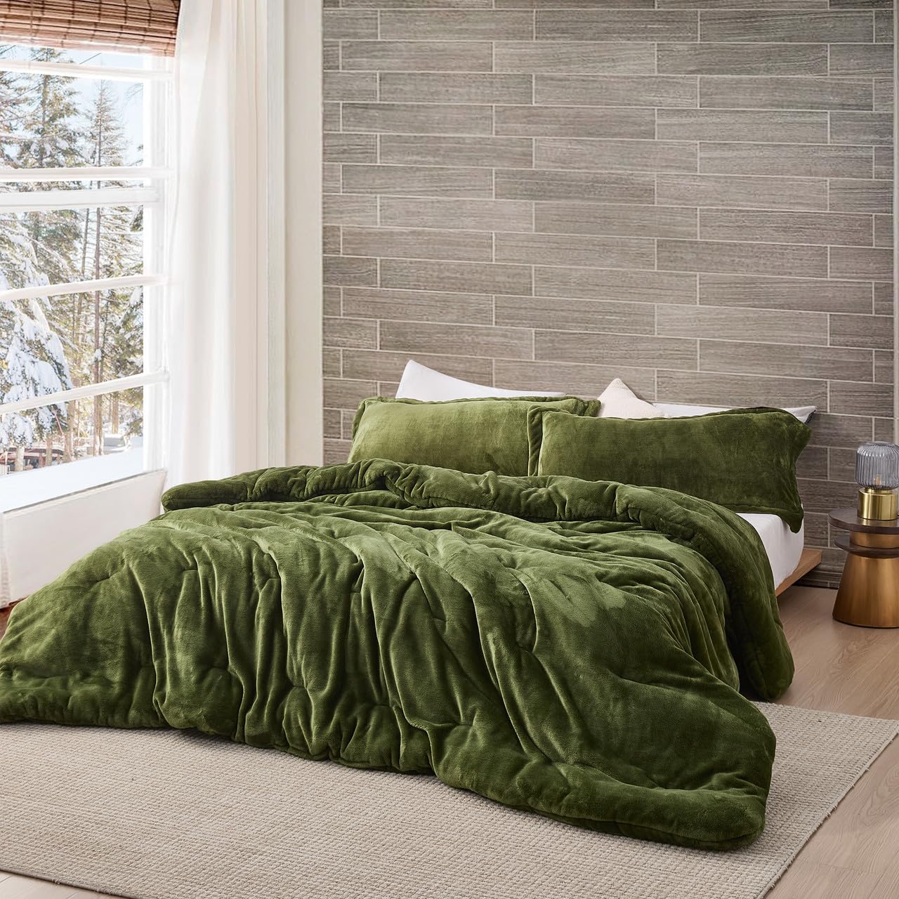 Byourbed Me Sooo Comfy - Coma Inducer® Oversized Queen Comforter Set - Pesto