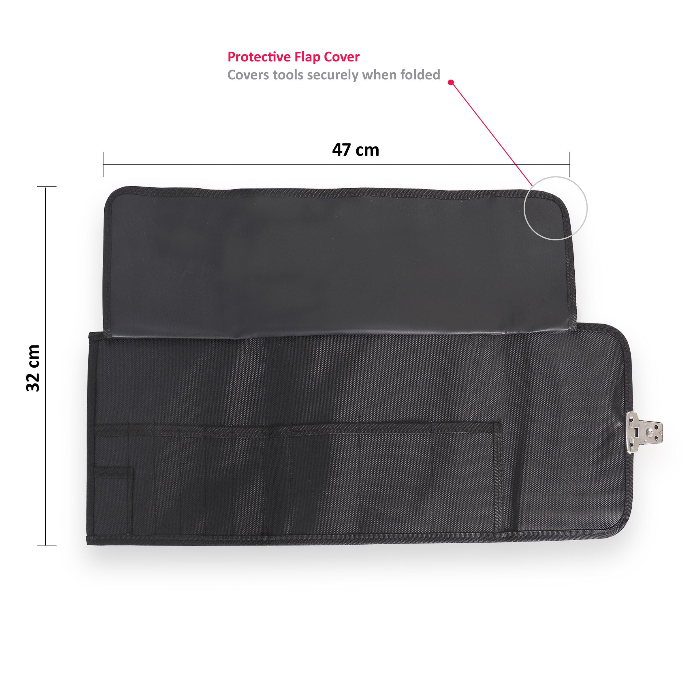 Estuche para cuidado de los pies, bolsa vacía para manicura, pedicura, instrumentos cosméticos, Negro , 13 cm x 19 cm, Tradicional