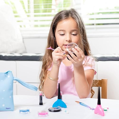 Miniatura 9 de Kit de maquillaje de sirena para niños, juego de maquillaje de 13 piezas, lavable y apto para niños, incluye sombra de ojos, brillo de labios y