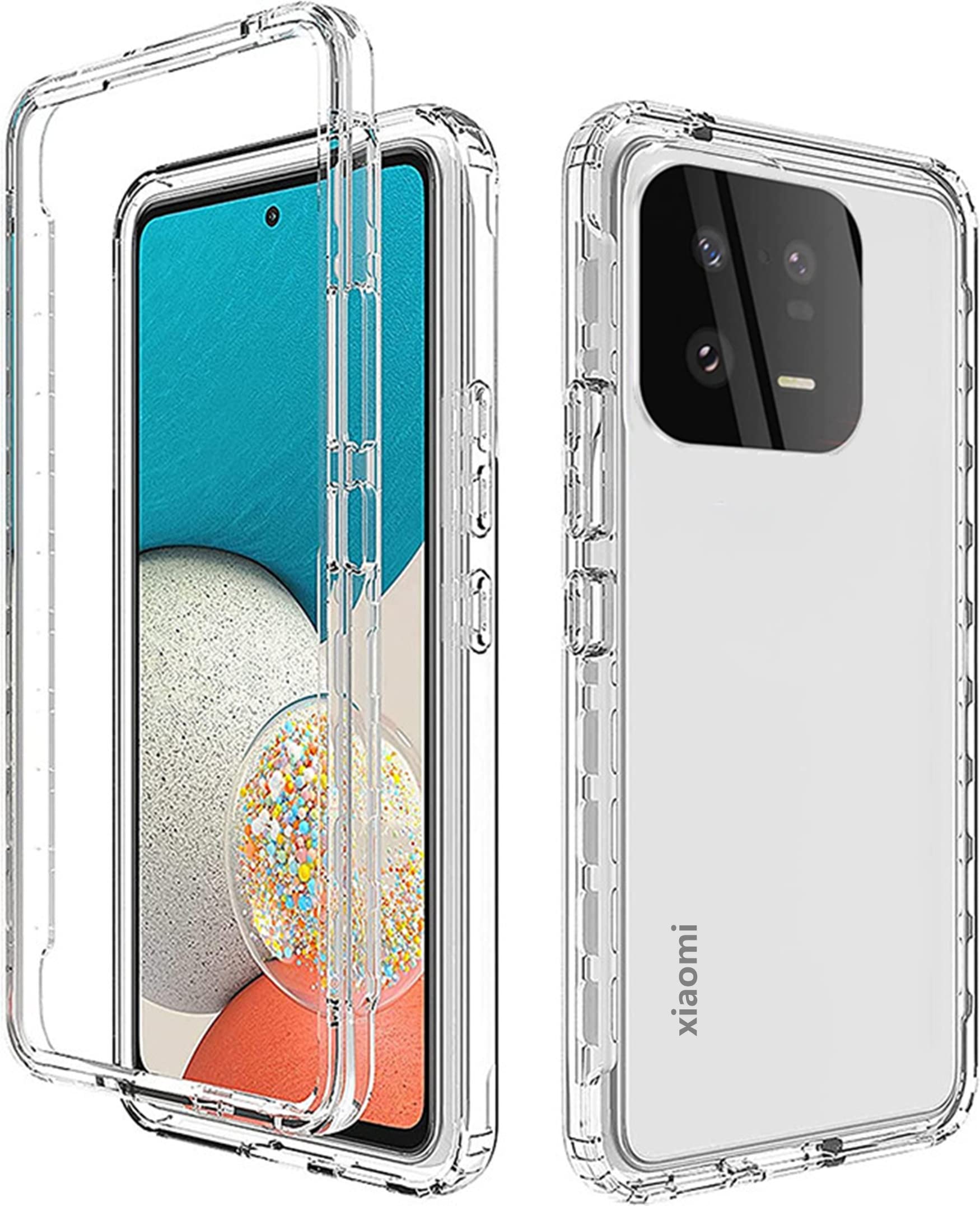 Cover 2in1 Per Xiaomi Mi 12 / Mi 12X – Custodia Ibrida Antiurdo Con Fronte In TPU E Retro Rigido Trasparente
