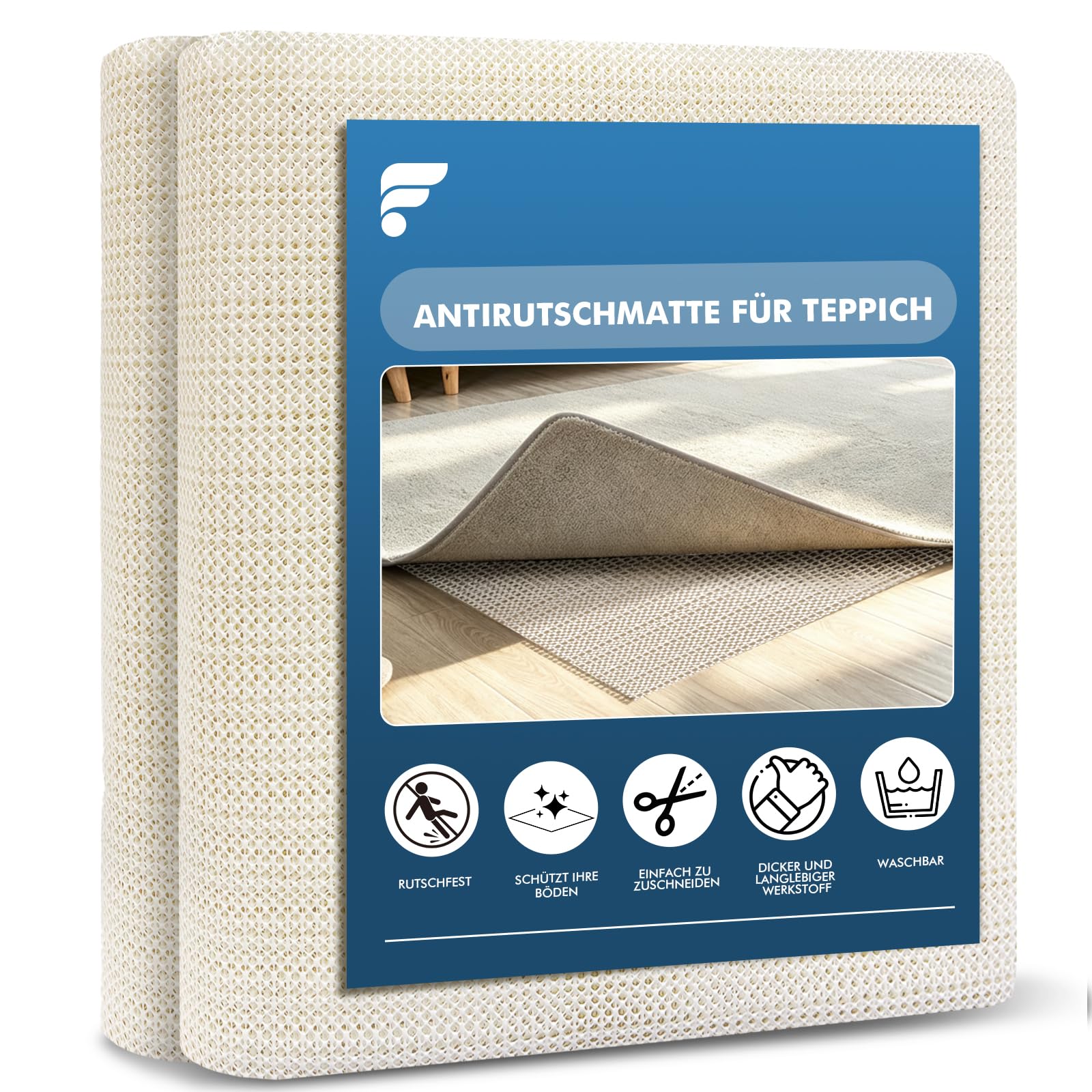 shinfly Antirutschmatte für Teppich,Teppich Antirutschunterlage