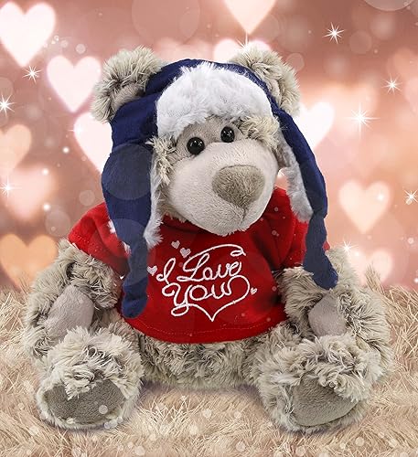Miniatura 4 de DolliBu I Love You - Oso polar con ropa de peluche, lindo animal de peluche con camisa roja para San Valentín, aniversario, cita romántica, novio o
