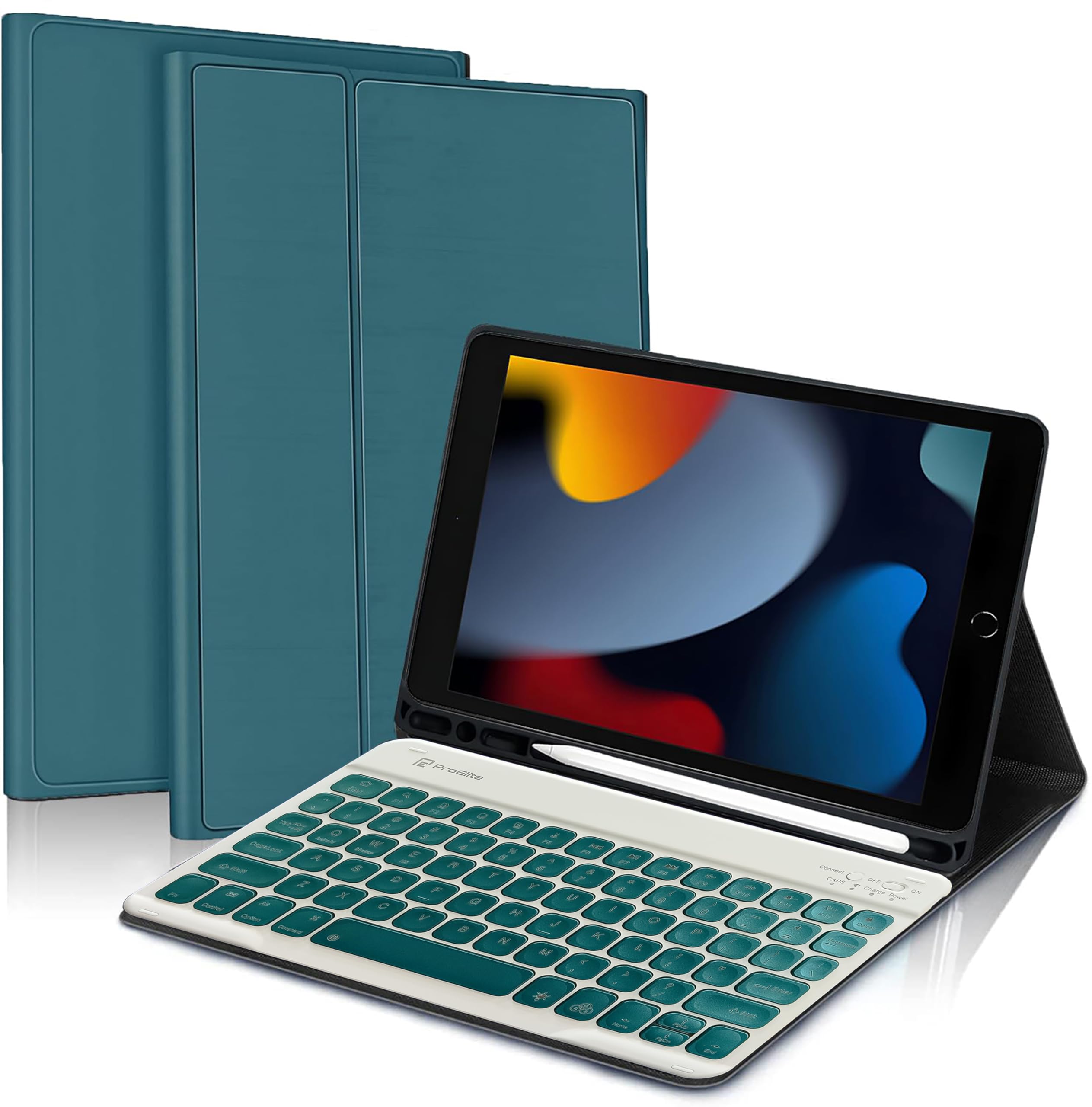 See full amazon price history chart for ProElite Keyboard case for Apple iPad 10.2" 9th Gen (2021) / 8th Gen / 7th Gen, with Pencil Holder, Magnetic Detachable Wireless Bluetooth Keyboard Built-in 7-Colors Backlit, Dark Green ProElite Keyboard case for Apple iPad 10.2" 9th Gen (2021) / 8th Gen / 7th Gen, with Pencil Holder, Magnetic Detachable Wireless Bluetooth Keyboard Built-in 7-Colors Backlit, Dark Green (B0D6NDMVS2) Amazon Price History, Amazon Price Tracker