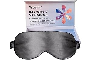 100% Mulberry Silk Sleep Mask - Luxurious Adjustable Slip Sleep Mask for...