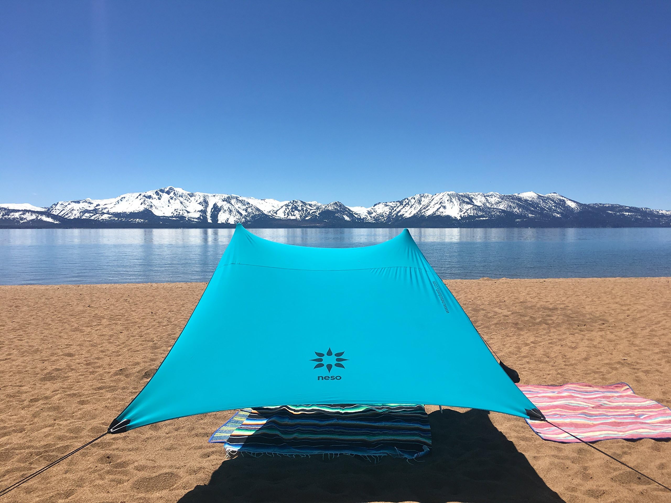 neso tent europe Tents Beach with Sand Anchor, Portable Canopy SunShade - 2.1m x 2.1m Size:2X-Large Markise Markilux 1600 decent_double_green