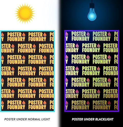 Miniatura 4 de Name Of The Law Zombie - Póster clásico retro Trippy flocado de fieltro aterciopelado UV luz negra reactiva policía psicodélico policía esqueleto