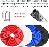 Vista 2 de BOLTRY Protectores de borde de puerta de automóvil de 32.8 pies, moldura de borde de goma anticolisión en forma de U, protector de sello apto