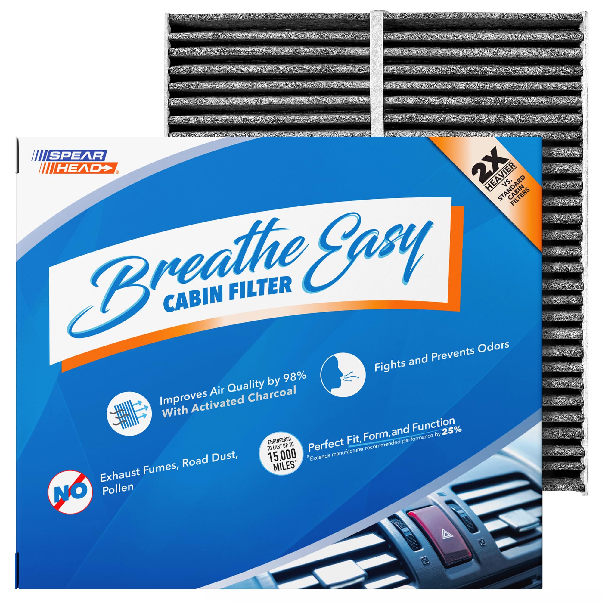 Spearhead Odor Defense Breathe Easy AC &amp; Heater Cabin Air Filter (BE-743)