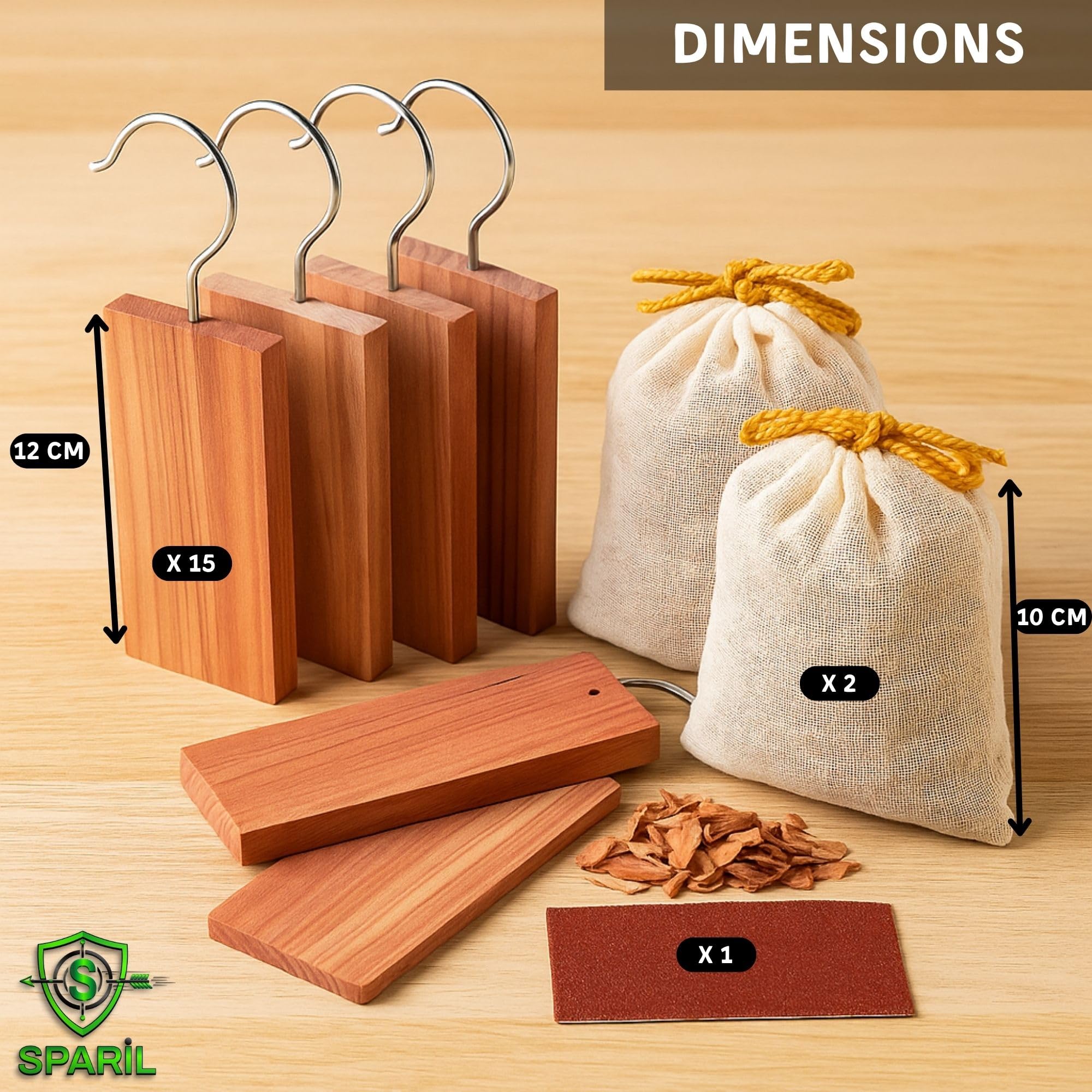Anti Mites Textile Et Vêtements En Bois De Cedre | 17 pcs | Piège Antimites Naturel Bio Parfumé Contre La Mite Pour Protéger vos habits Dans Votre Armoire, Placard, Penderie | Protection Efficace
