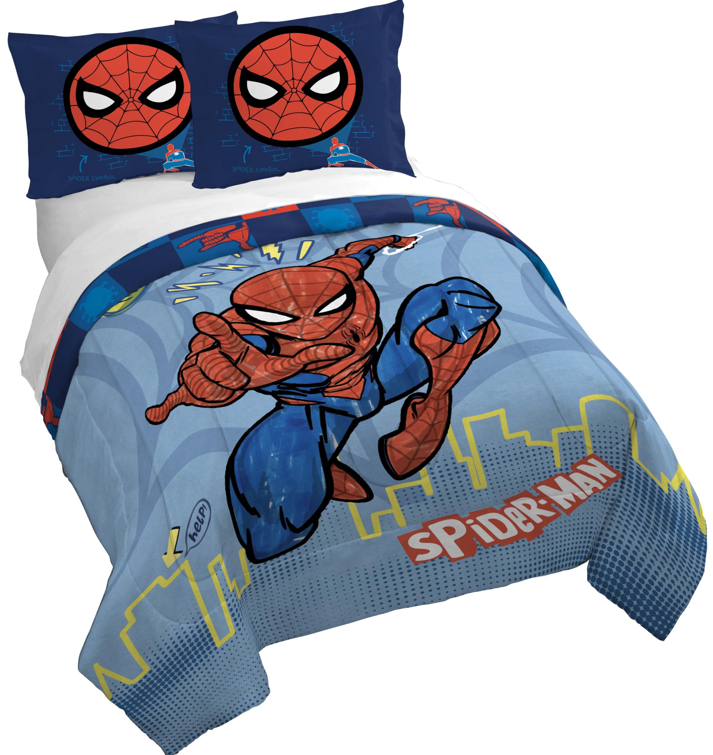 Edredón de Spiderman para cama matrimonial que soluciona las noches frías de los niños