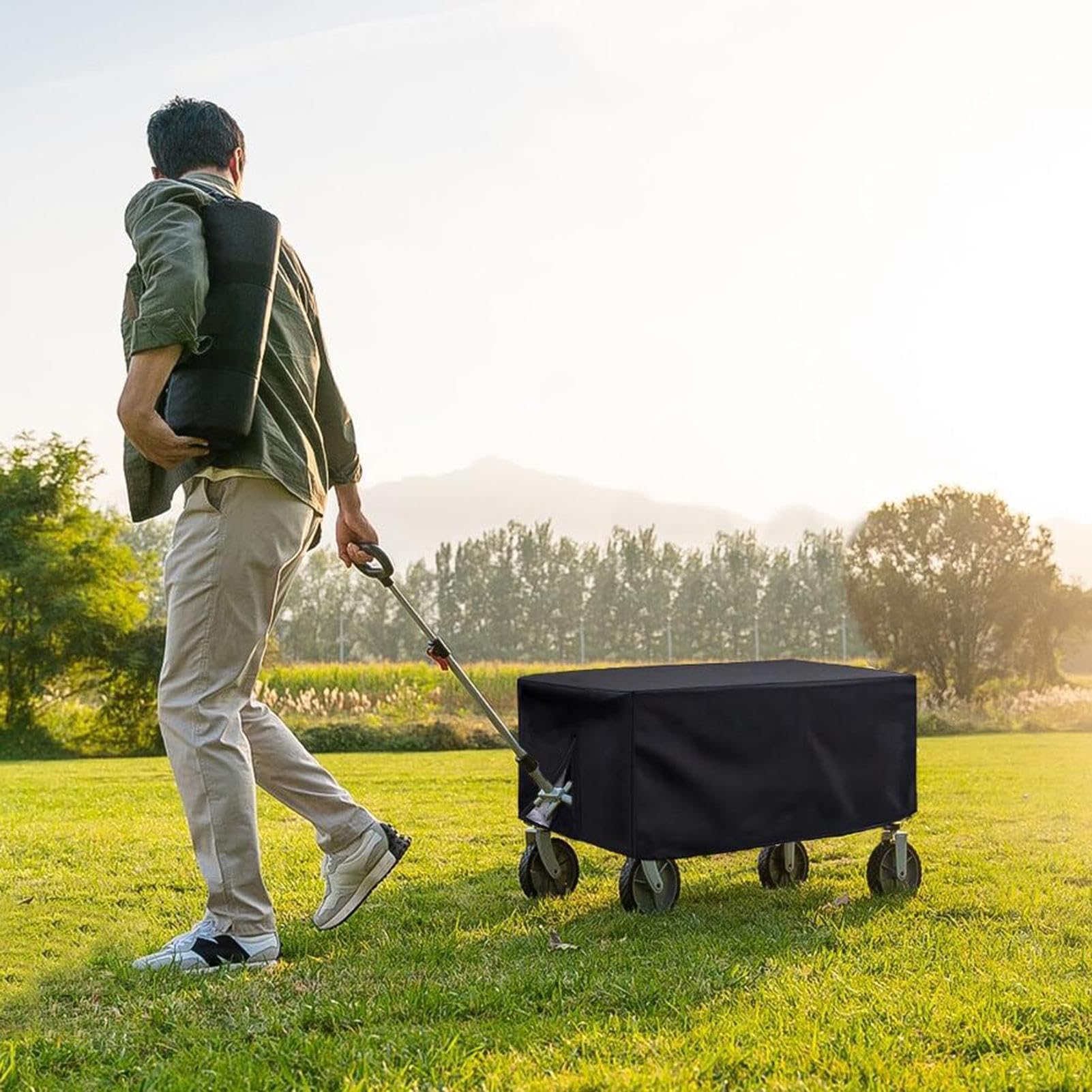 Zusammenklappbare Wagenabdeckungen,Wagenabdeckungen für den Außenbereich | Wasserdichte Oxford-Gartenwagen-Abdeckungen | Staubdichte Wagenabdeckungen, zusammenklappbare Gartenwagenabdeckungen, Wagenüb