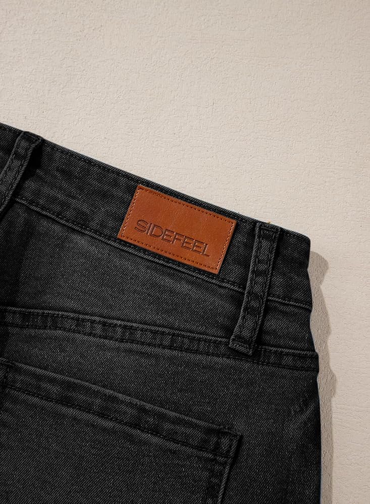 Sidefeel Women's Barrel Jeans Wide Leg Vintage Mid Rise Y2k