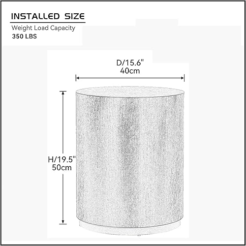 Miniatura 2 de BSYEIO Mesa auxiliar moderna, mesa auxiliar redonda, pequeña mesa auxiliar de cama y mesita de noche con borde dorado para sala de estar y