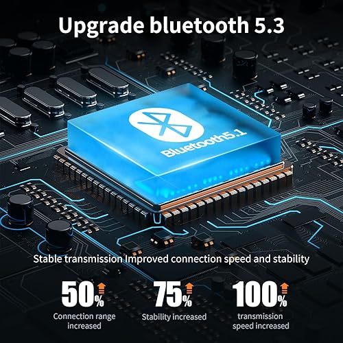 Miniatura 5 de Mcdodo Adaptador Bluetooth auxiliar 5.3 con micrófono incorporado calidad de CD Transmisión 10M Receptor Bluetooth USB 2.0 a 0.138 in Kit de coche