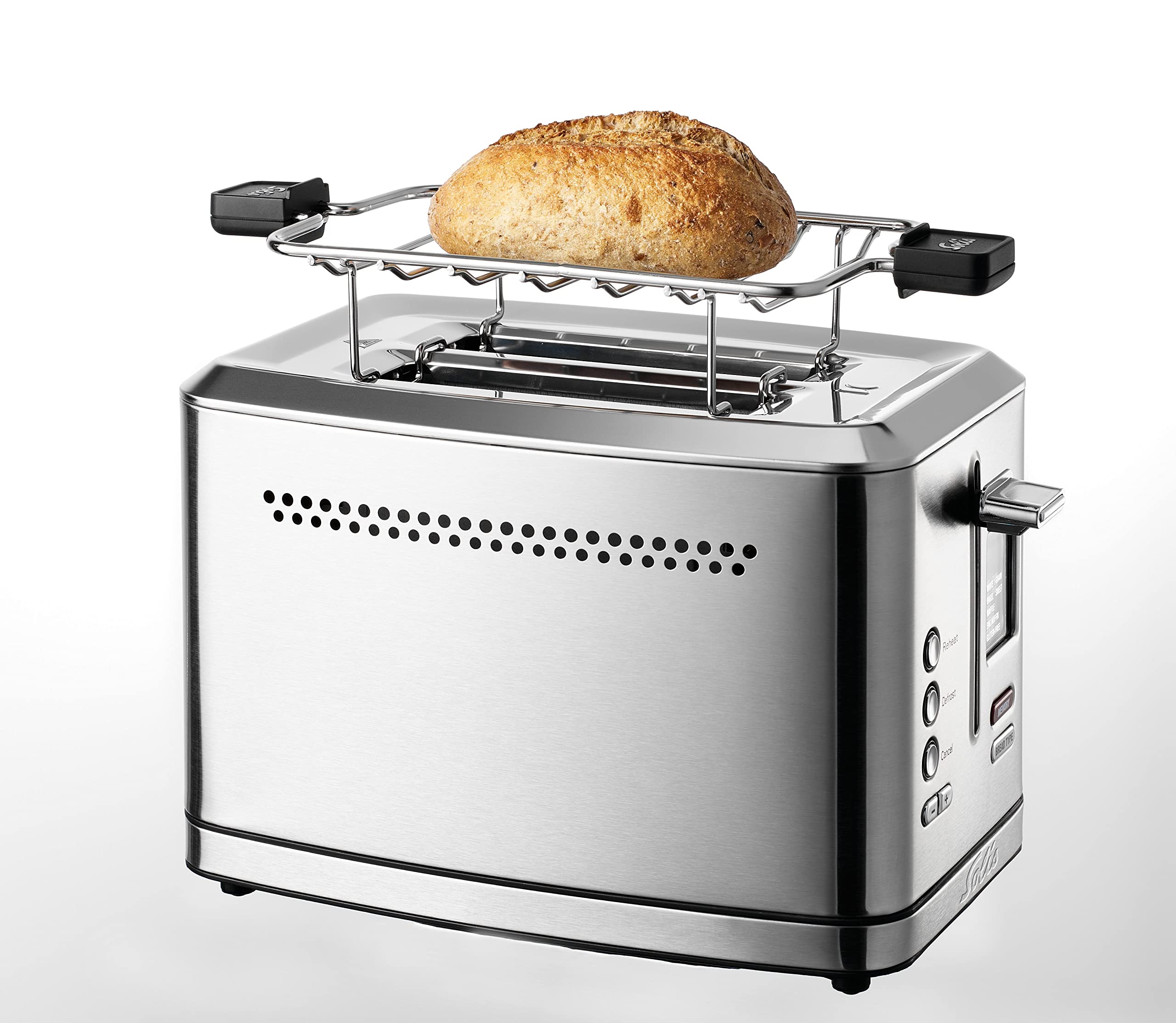 Solis Tostapane Flex (tipo 8004) – Tostapane in acciaio inox premium con 7 programmi, ampie fessure, display LCD e panino – godimento croccante con potenza 950 W