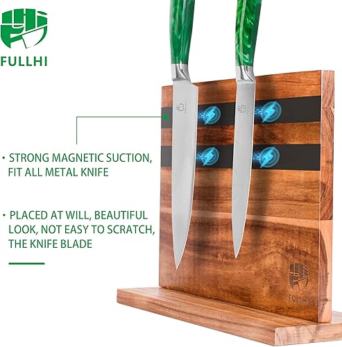 Miniatura 3 de FULLHI Soporte magnético para cuchillos de cocina, tira magnética para cuchillos con imanes mejorados, soporte de almacenamiento multifuncional de