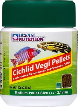 Ocean Nutrition Salt Creek Cichlid Veggie Pellet Medium 100g Bottle