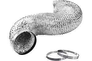 4 Inch Dryer Vent Hose Flex Pipe 5ft Aluminum Foil Dryer Exhaust Duct