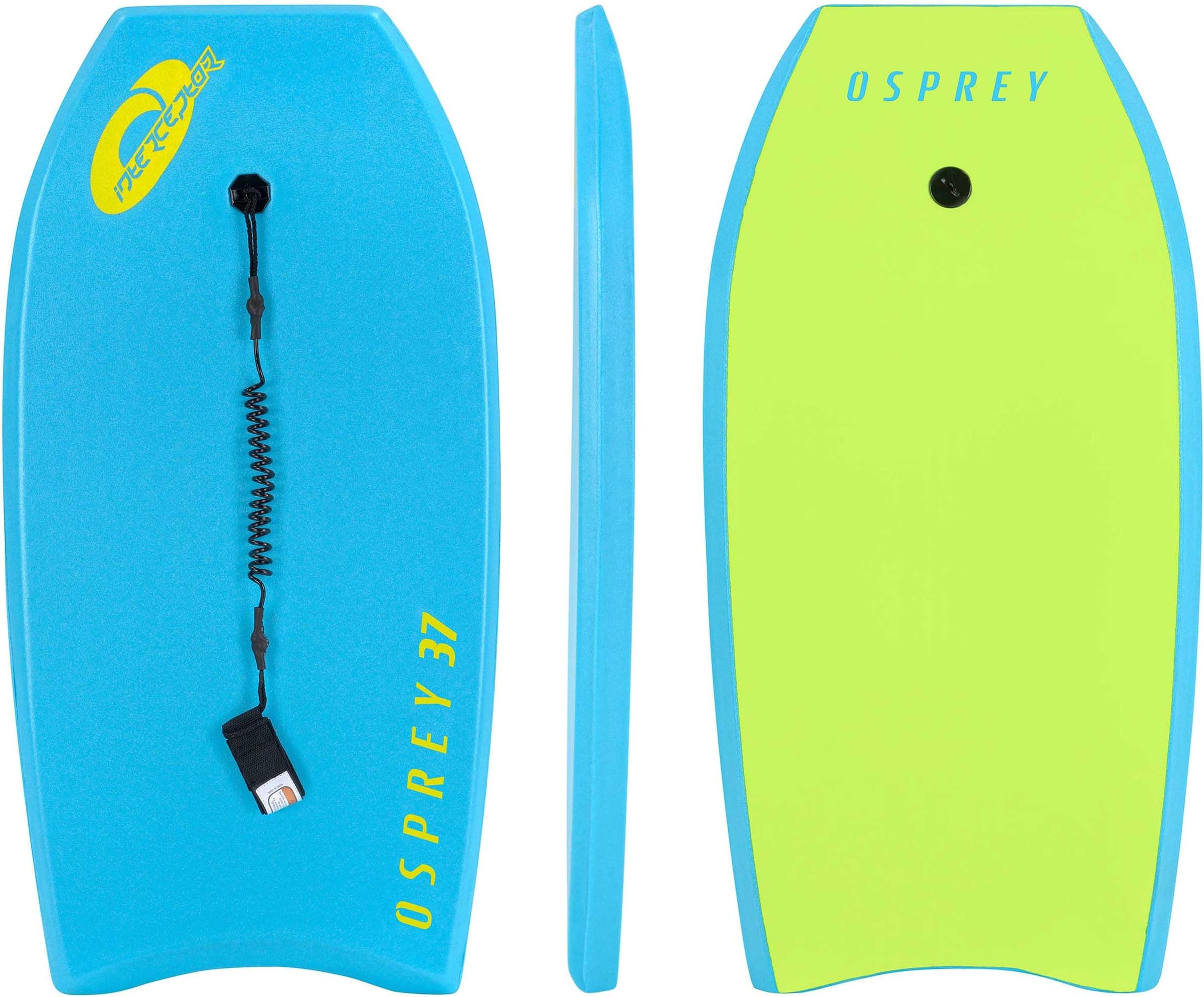 Bodyboard for Teens and Adults, Lightweight Deck Boogie Board with Leash, Durable Core for Surfing & Bodysurfing