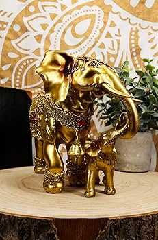 Amazon.co.jp: エブロス ギフト タイ 仏教装飾 金象 ふくらはぎ