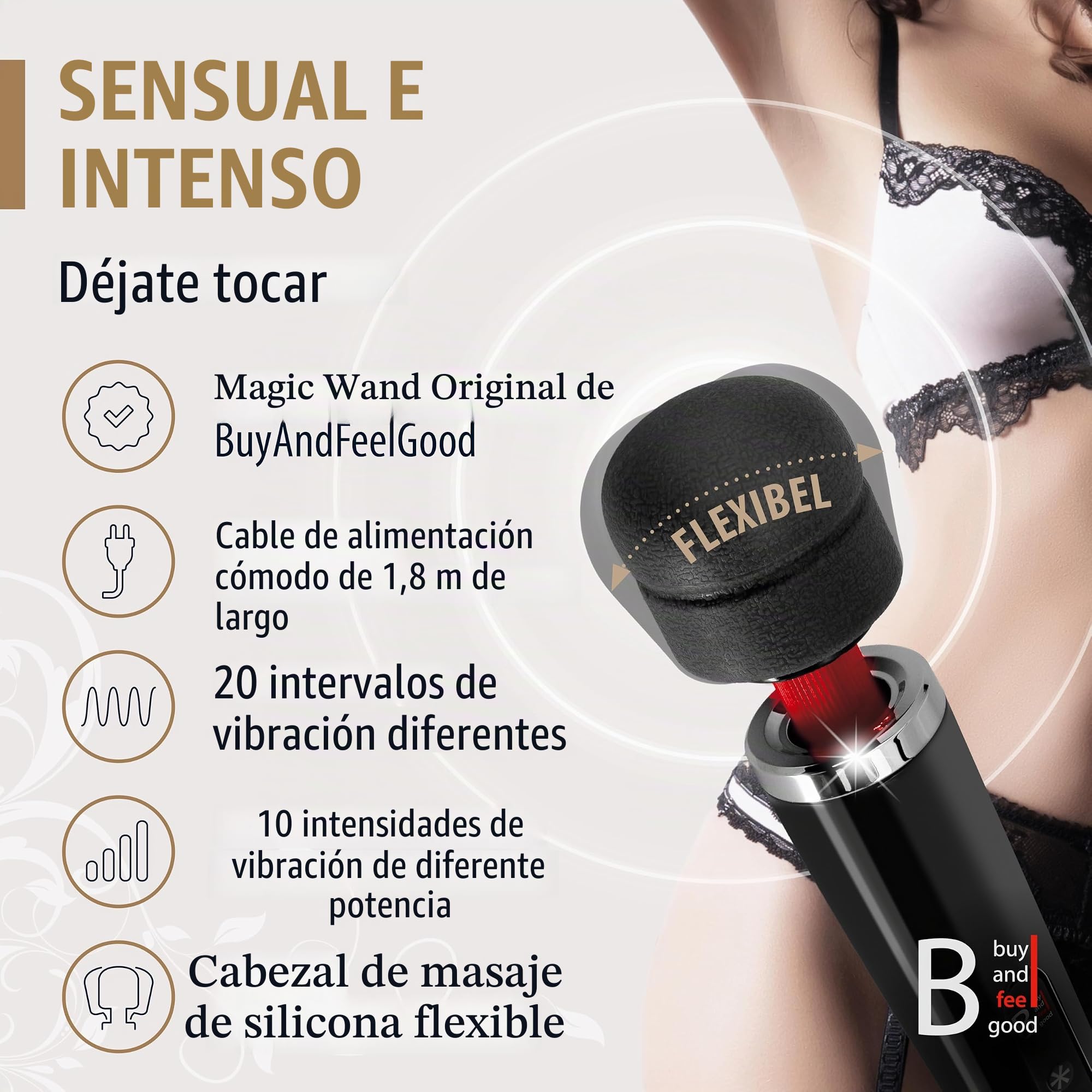 La pared mágica original de "BuyAndFeelGood" Vibración para mujeres [20 Vario/10 velocidades] masajeador – Vibrador – Dildo Sexo Juguetes para la Mujer – Juguete sexual para las parejas – Juguetes