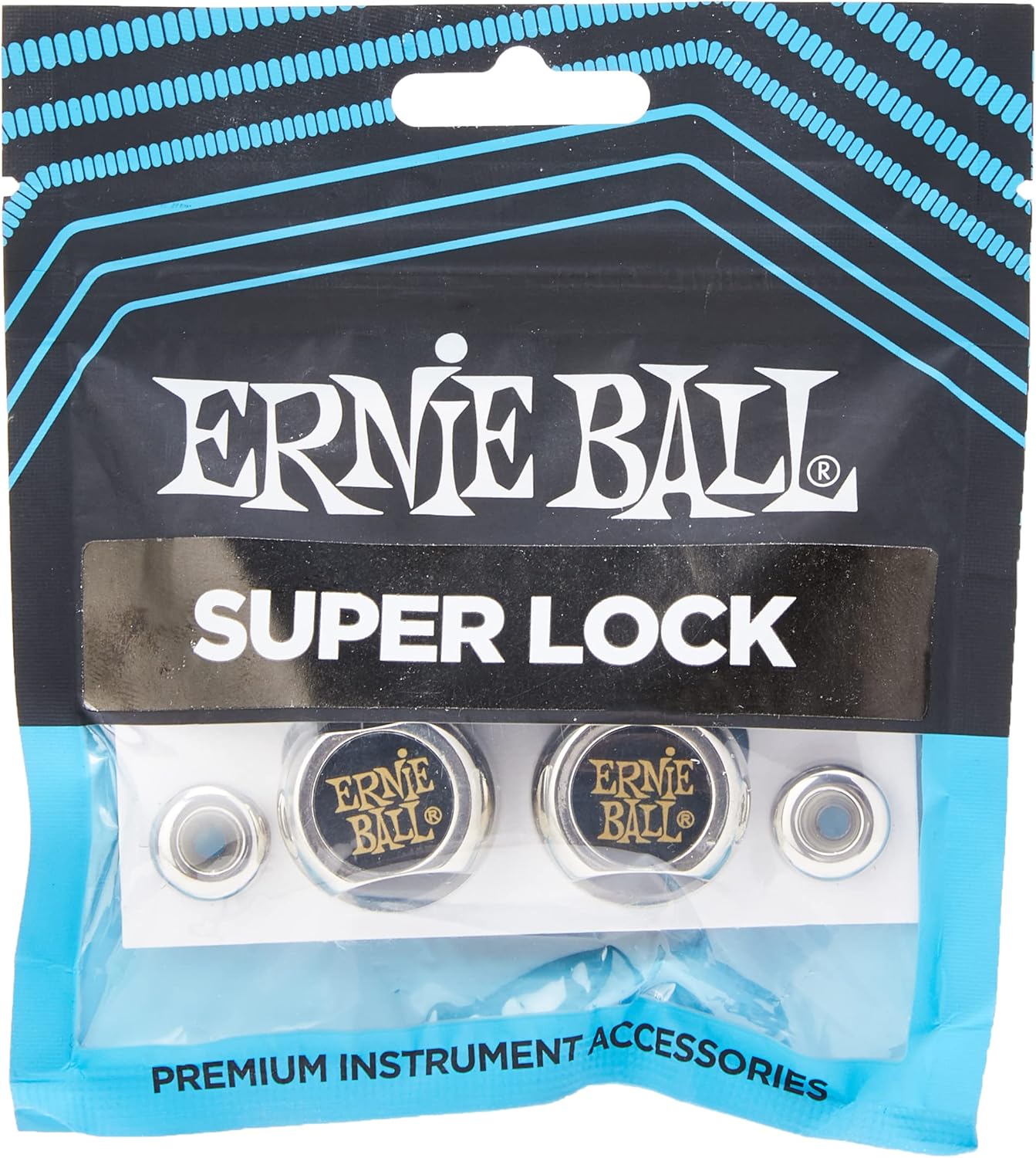 Amazon 【正規品】 ERNIE BALL 4600 ギター/ ベース用 ストラップピン SUPER LOCKS NICKEL エレキギターストラップピン 楽器・音響機器