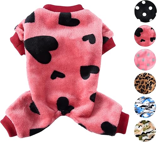Miniatura 12 de Pijamas para Perros Pequeños para Niñas y Niños, Mamelucos de Invierno, Pjs, Ropa para Clima Frío, Mamelucos para Cachorros de 4 Patas, Suéteres