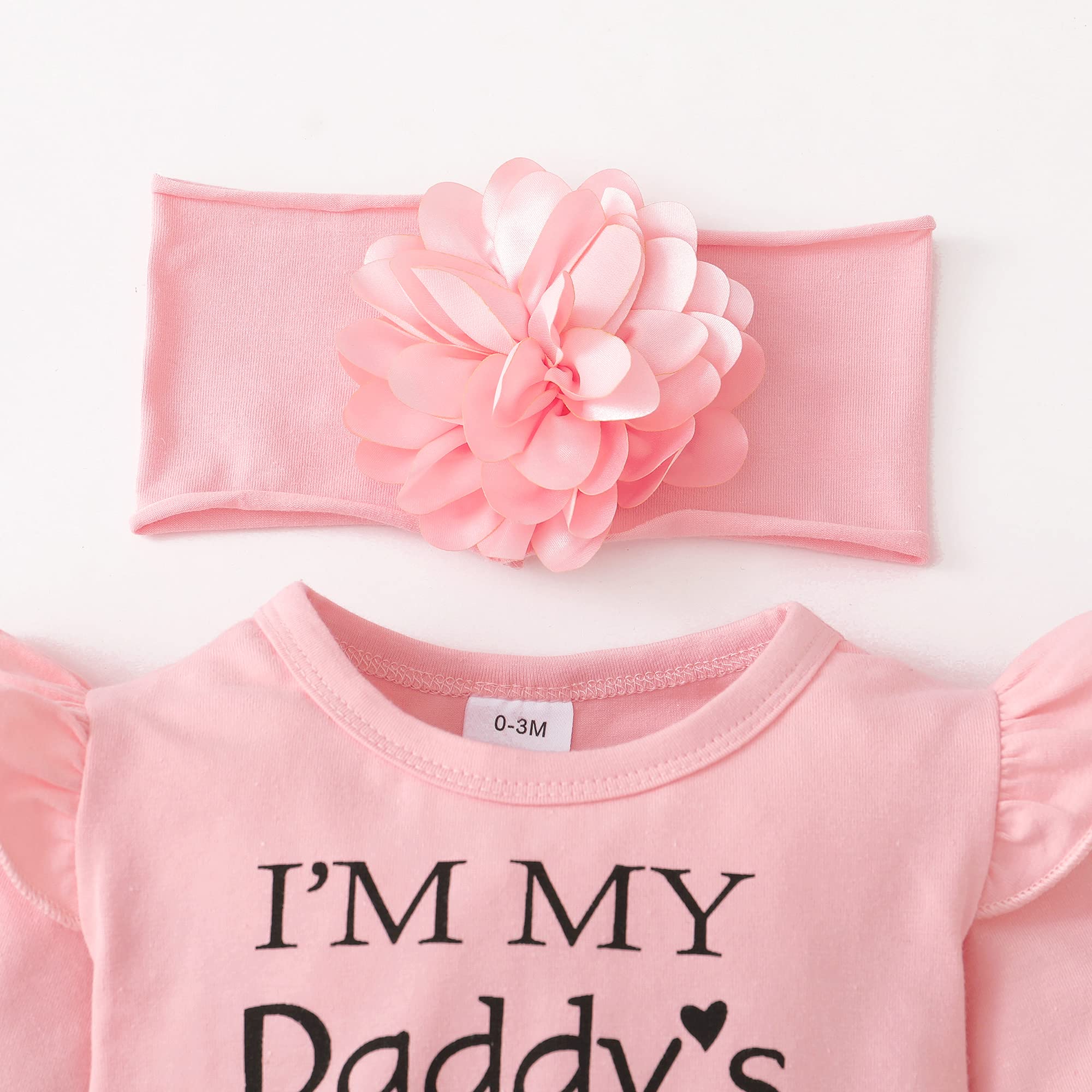 Ropa para bebé recién nacida, mameluco con volantes, pantalones de algodón floral, conjunto de ropa para niñas, color rosa, invierno, 0-3 meses