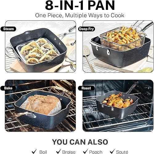 Miniatura 5 de Granitestone 20 Pcs Pots and Pans Set Complete Cookware Bakeware Set with Ultra Nonstick Durable Mineral  Diamond Surface Stainless Stay Cool