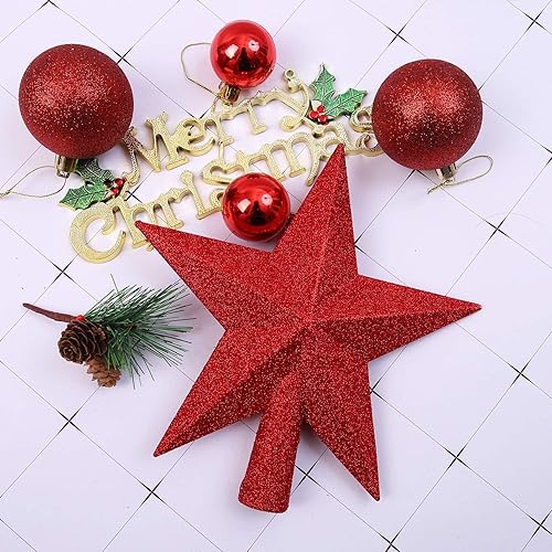 Miniatura 5 de Aneco - Estrella con brillantina para decorar el arbolito de navidad, decoración para la parte de arriba del arbolito