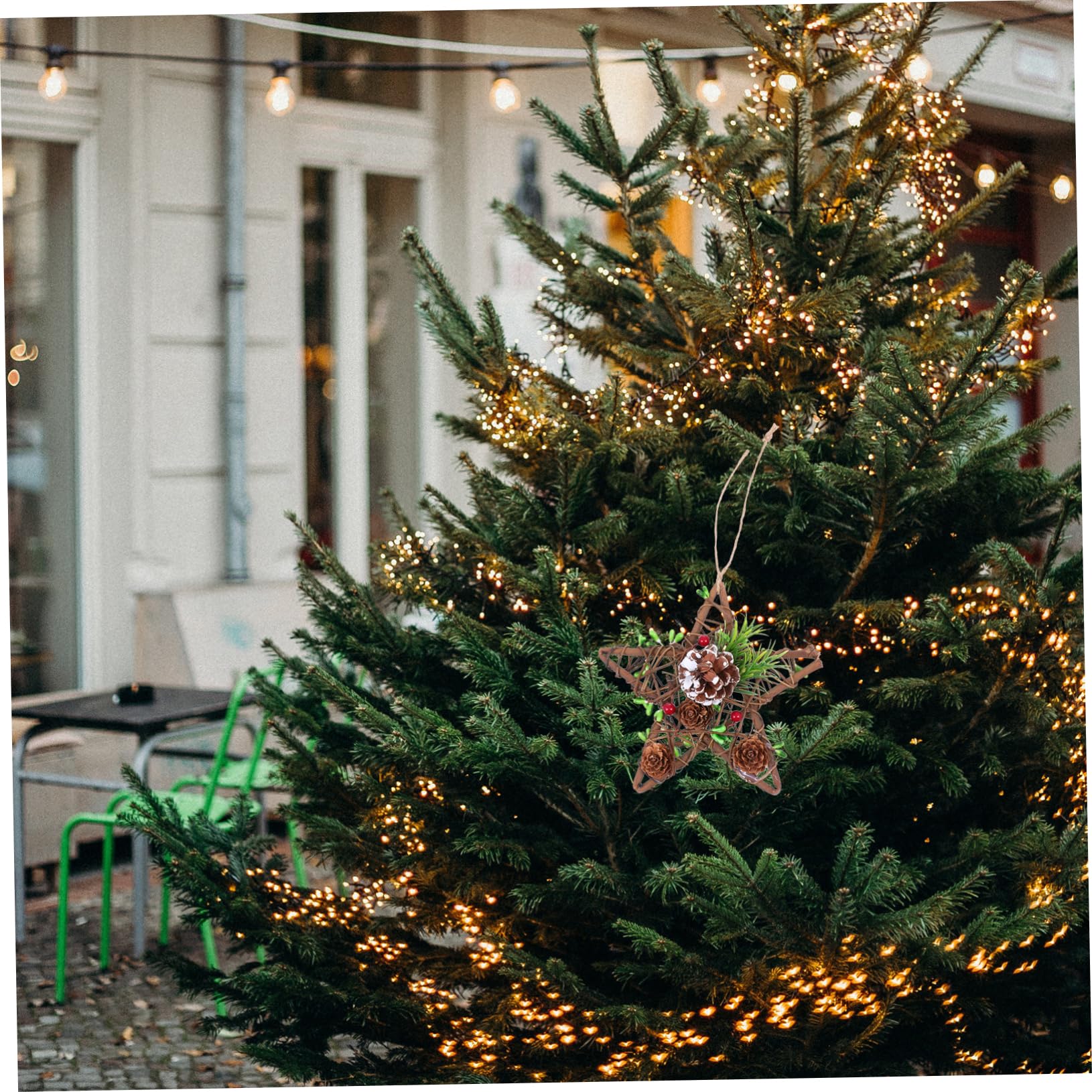 Amosfun 5 Piezas Adornos De Navidad Colgante Felpa Árbol Adornos Navideños Guirnalda Oro Decoraciones Adornos para Arboles De Navidad Home Decoracion De Madera Coffee