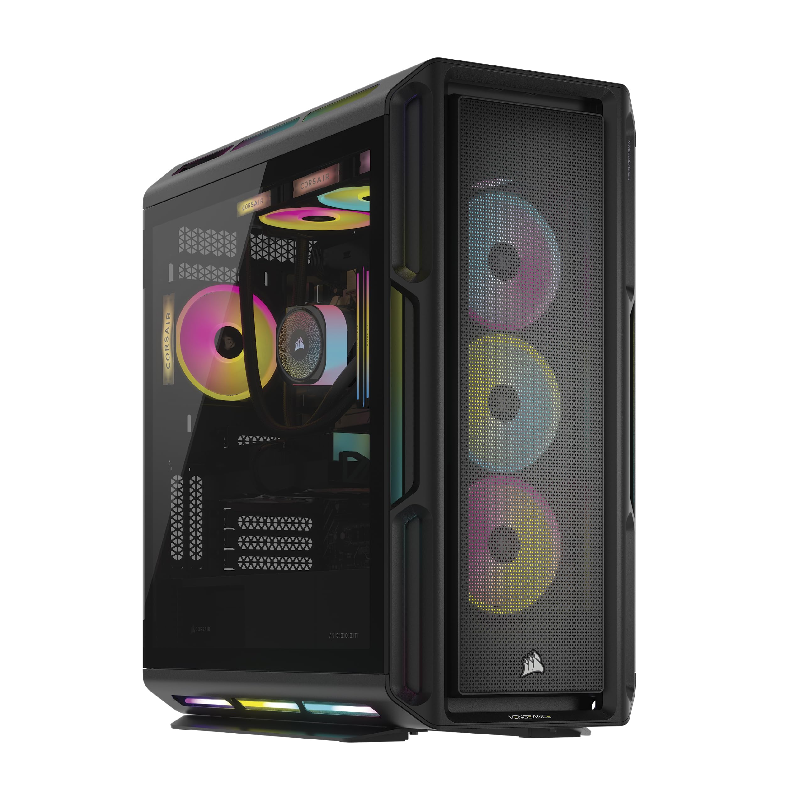 Corsair Vengeance i8200 Gaming PC – Liquid Cooled Intel® Core™ i9 14900KF CPU – NVIDIA GeForce RTX 5080 GPU – 64GB Dominator Titanium RGB DDR5 Memory – 2TB+2TB M.2 SSD – Black