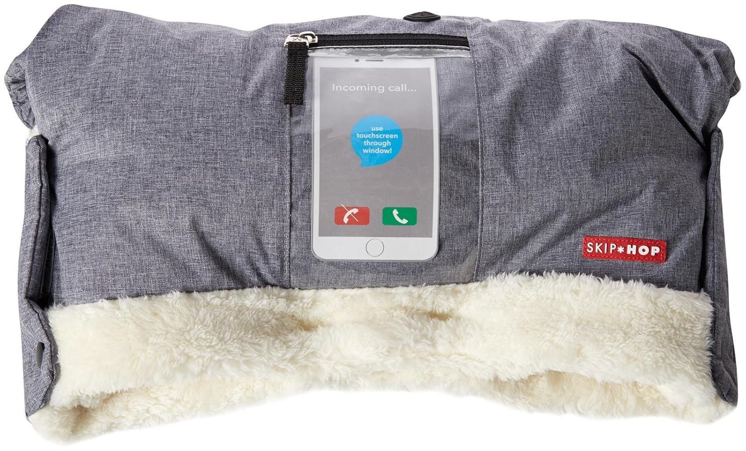 Skip Hop Stroll-and-Go Three-Season Hand Muff, One Size, Heather Grey