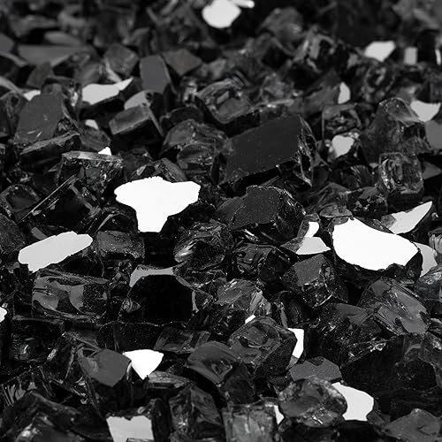 Miniatura 3 de Mr. Fireglass - 10 libras de piedras de fuego reflectantes mezcladas para chimenea hogueras y paisajismo, piedras de  pulgada muy brillantes de