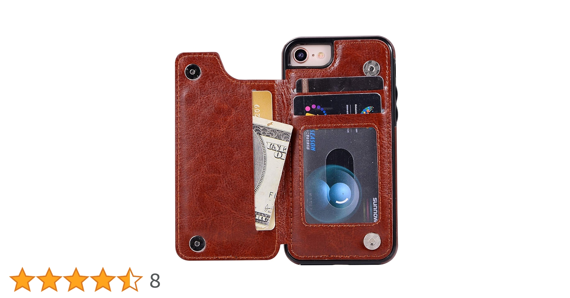 ZYZX Wallet Case for Apple iPhone SE 2020/2022 with Card